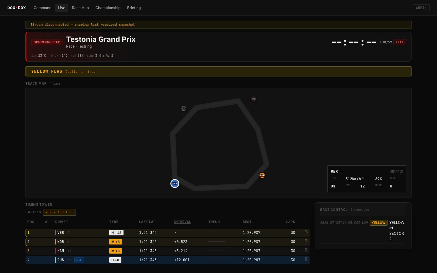 Live track map desktop